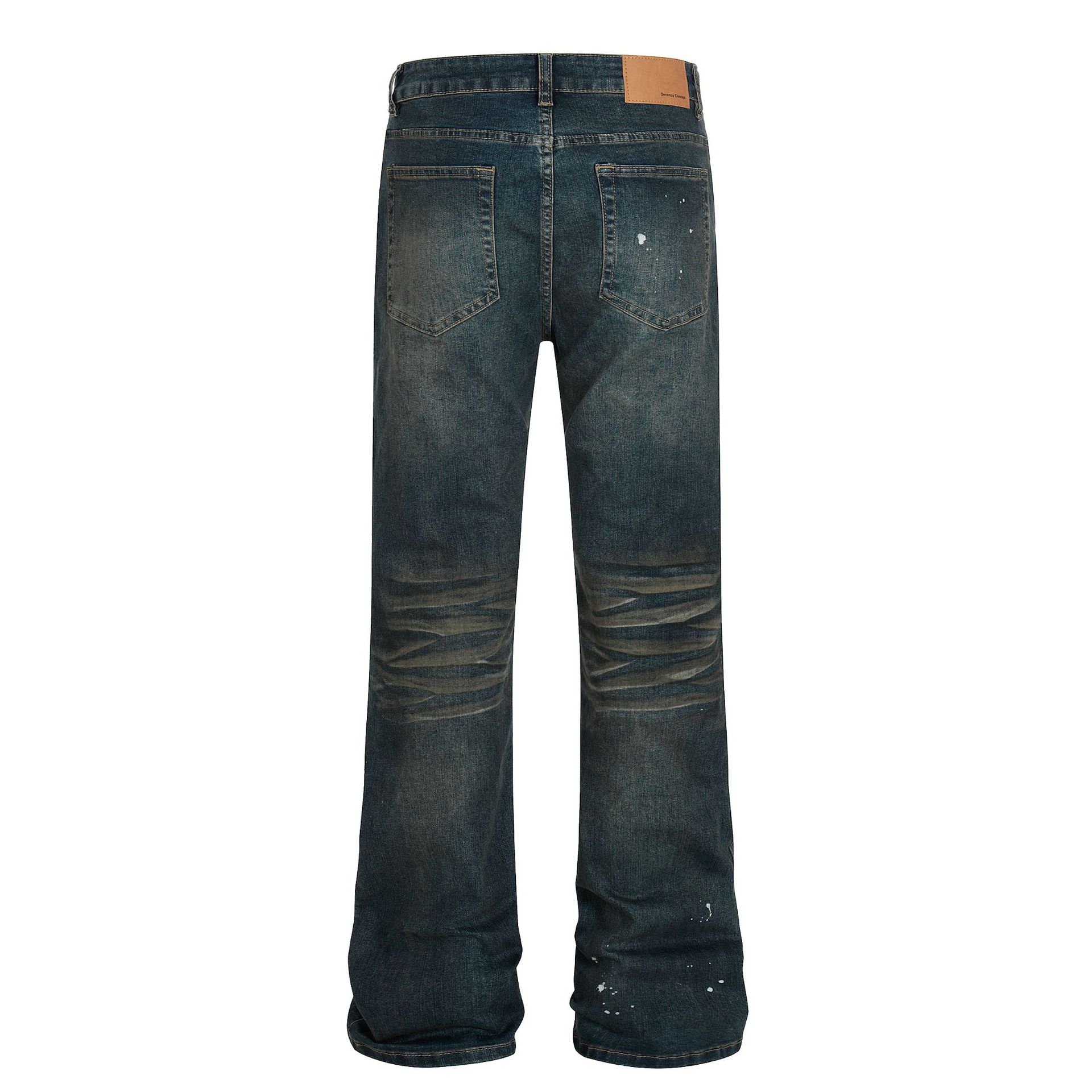Urban Premium Pantalones acampanados ajustados con salpicaduras desgastadas