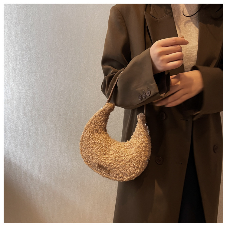 Bolso bandolera esponjoso para mujeres