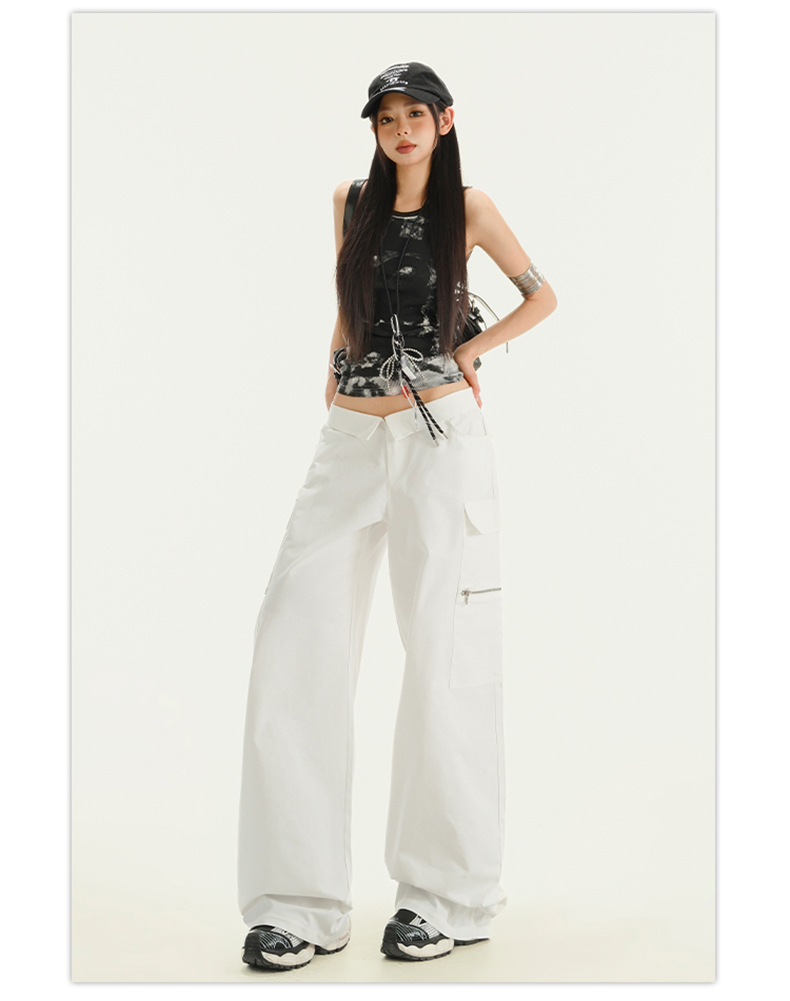 Pantalón de oficina color crema para mujer