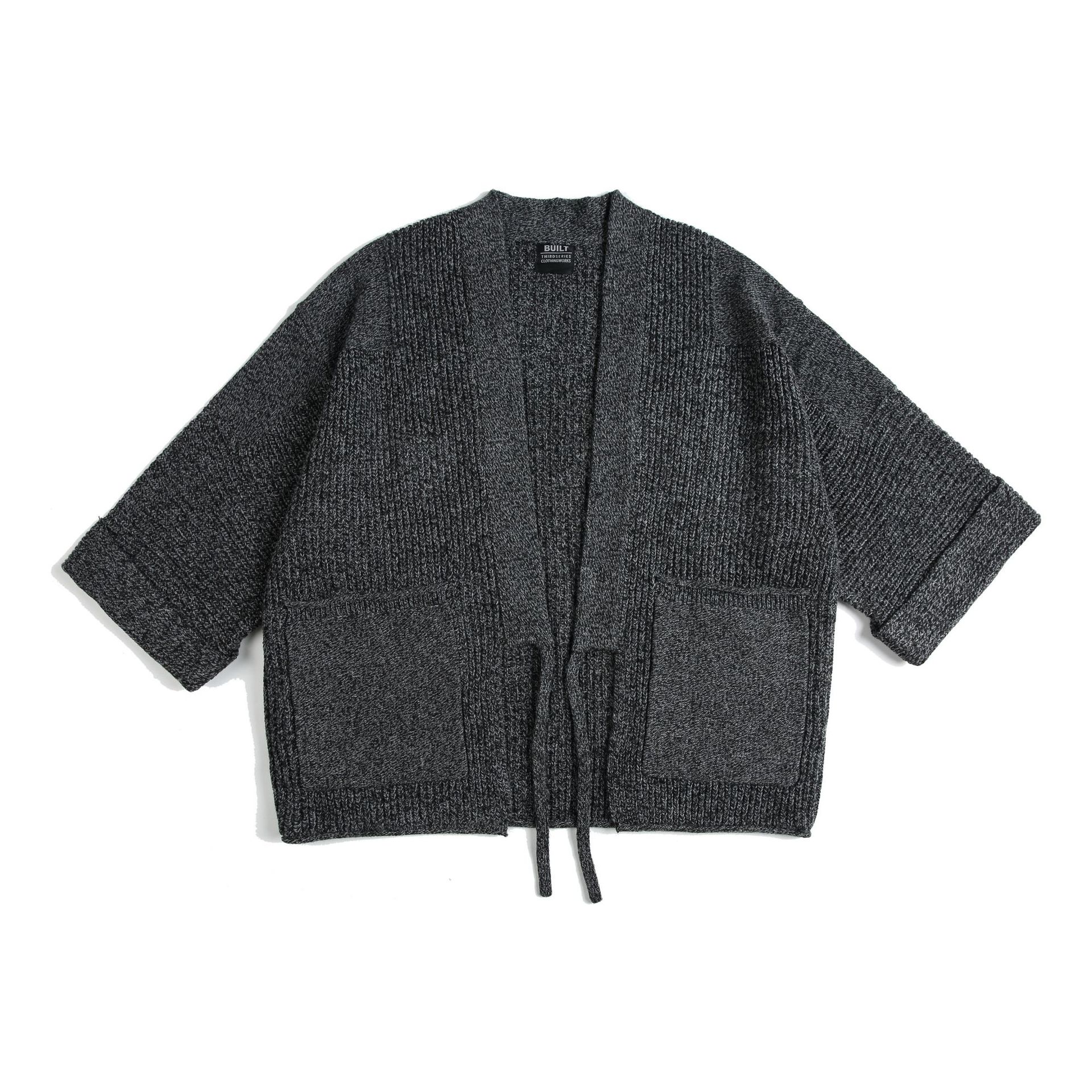 Cardigan de manga dolmán holgado liso de poliéster