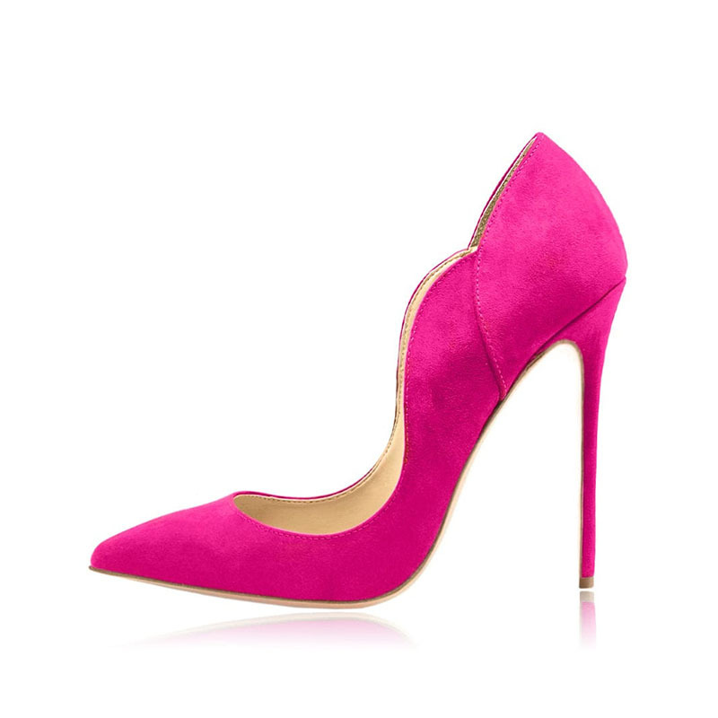 Zapato de tacón stiletto de ante bicolor con punta cónica
