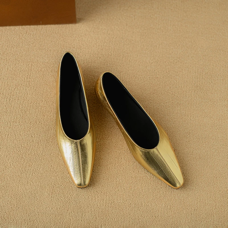 Zapato de salón clásico de piel de oveja para mujer