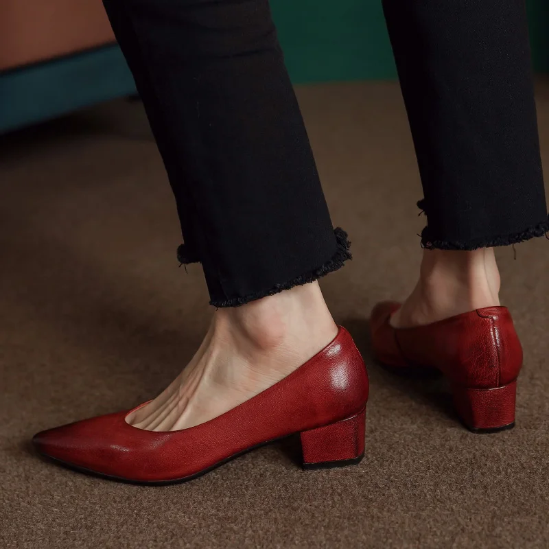 Zapatos de tacón bloque de vestir profesional para uso diario