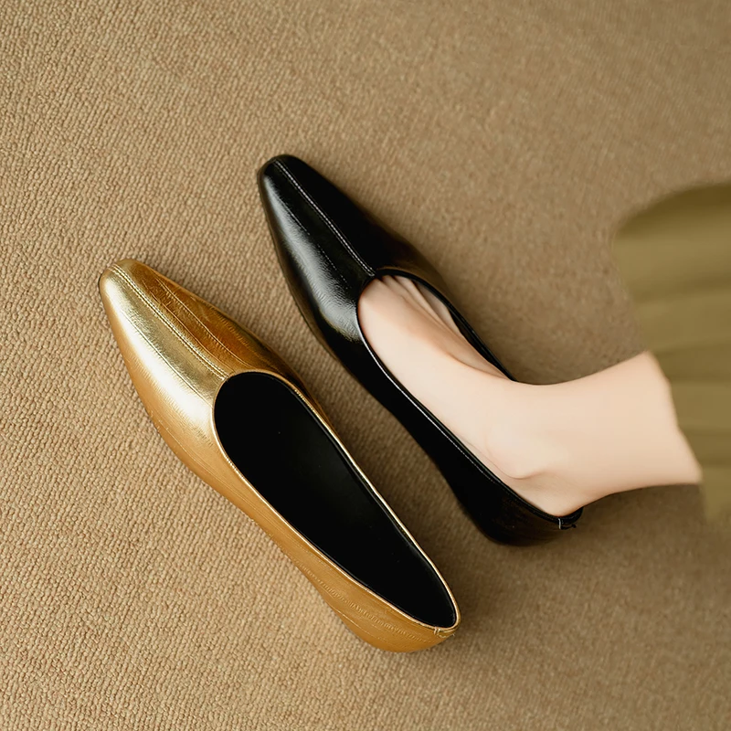 Zapato de salón clásico de piel de oveja para mujer