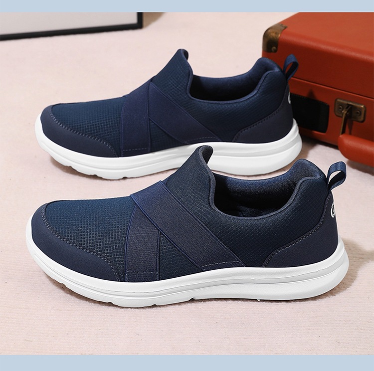 Zapatillas deportivas sin cordones elásticas transpirables para mujer