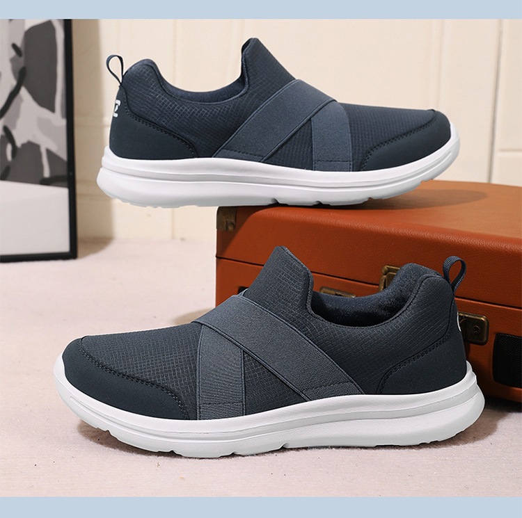 Zapatillas deportivas sin cordones elásticas transpirables para mujer
