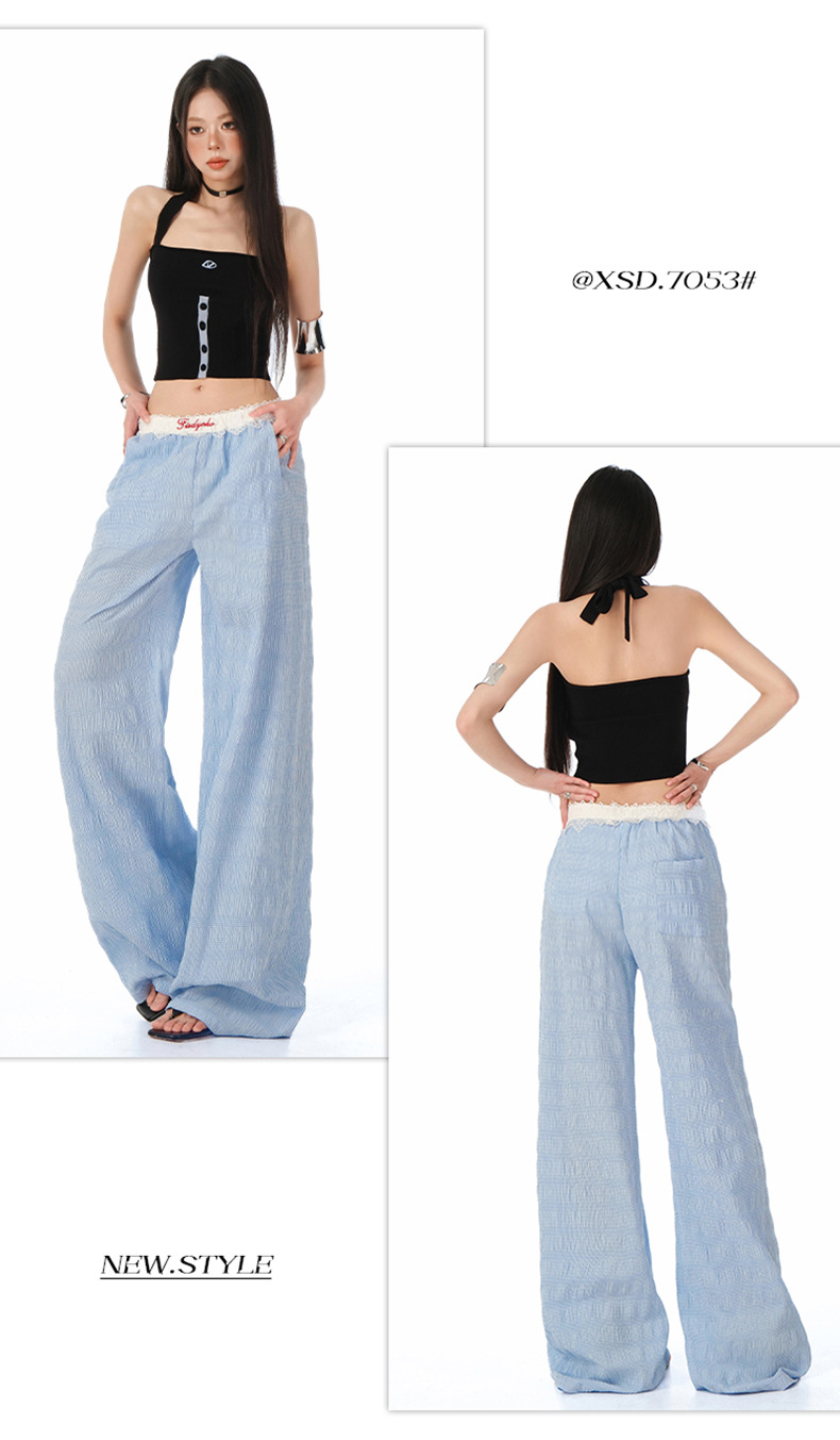 Pantalones palazzo fluidos para mujer