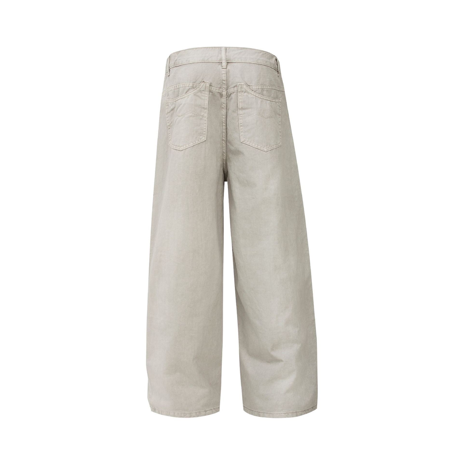 Vaqueros de algodón vintage asimétricos oversized para hombre