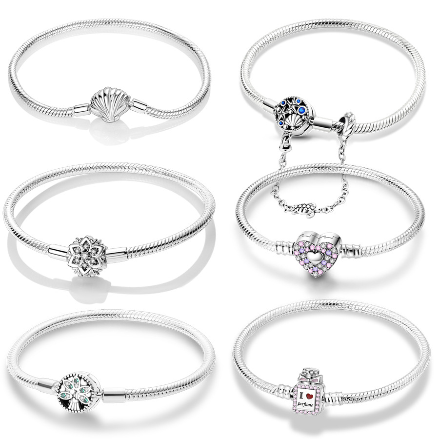 Pulsera de eslabones de cuentas hecha a mano con motivos de vida marina