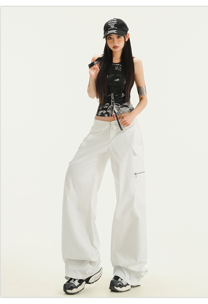 Pantalón de oficina color crema para mujer
