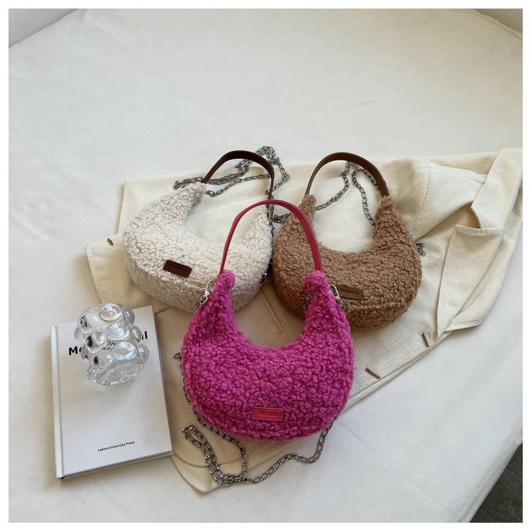 Bolso bandolera esponjoso para mujeres