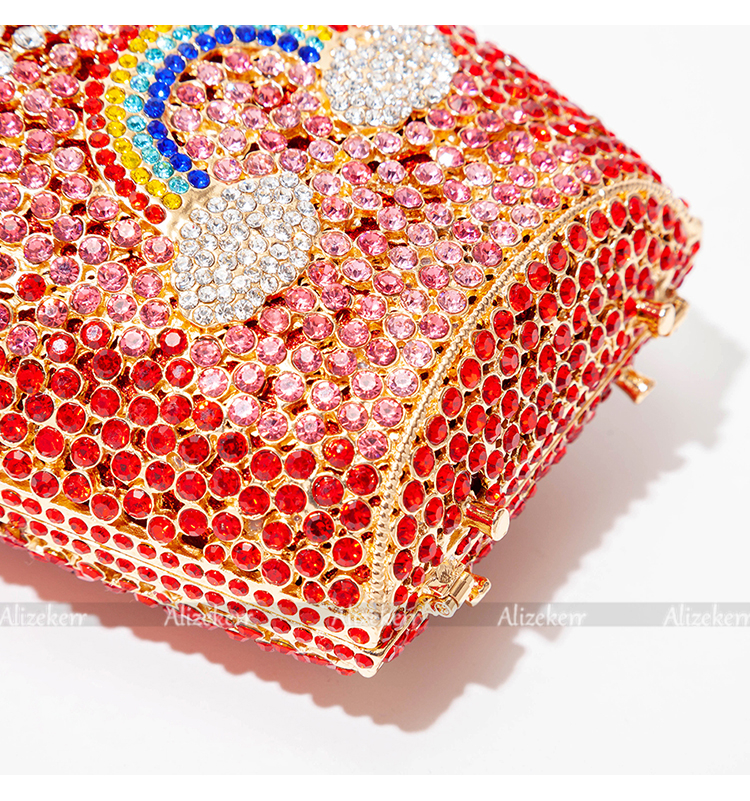 Clutch cuadrado metálico de estilo europeo