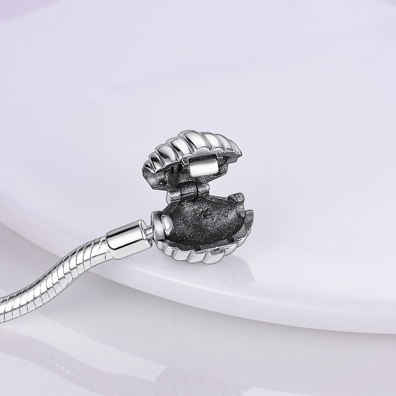 Pulsera de eslabones de cuentas hecha a mano con motivos de vida marina