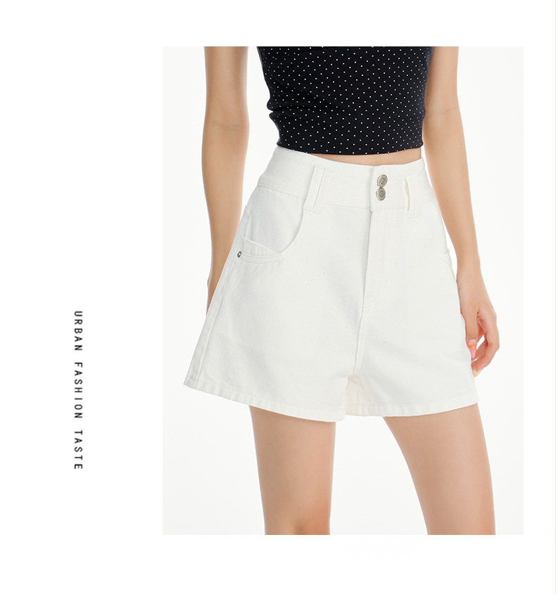Shorts de cintura elevada minimalistas acampanados