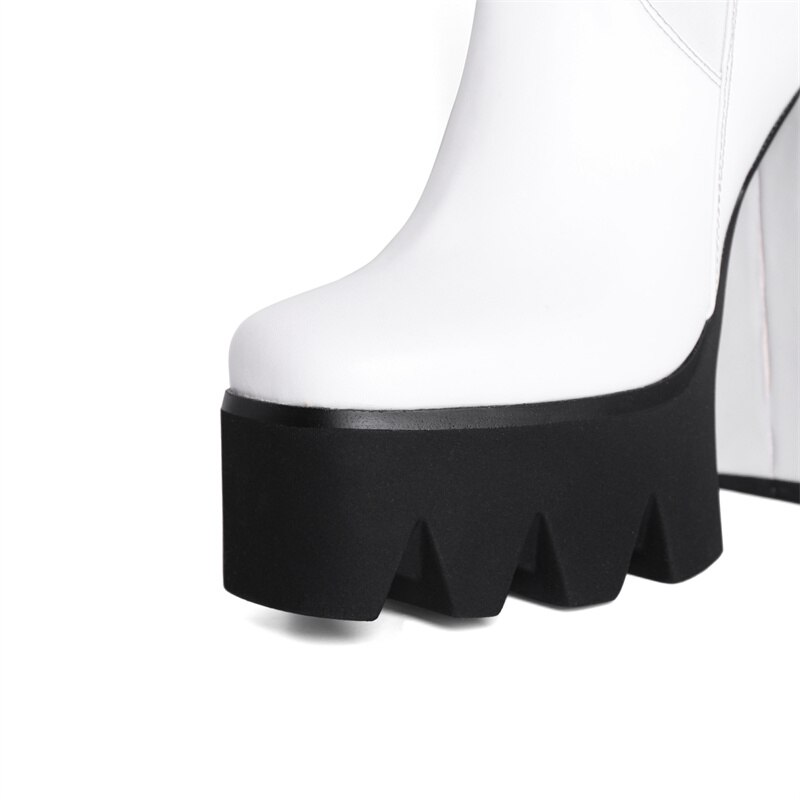 Botines elegantes de plataforma de tacón stiletto de poliuretano para mujeres