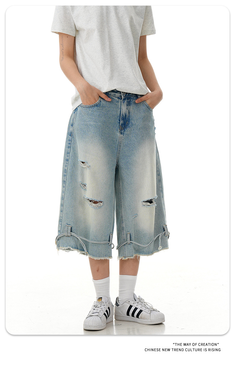 Pantalones retro de algodón de corte clásico