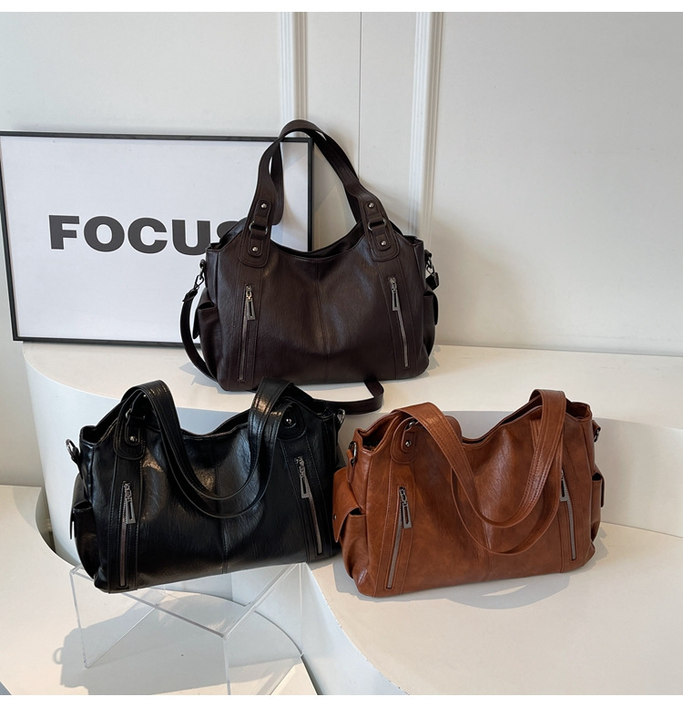 Bolso de mano convertible espacioso de poliuretano para damas