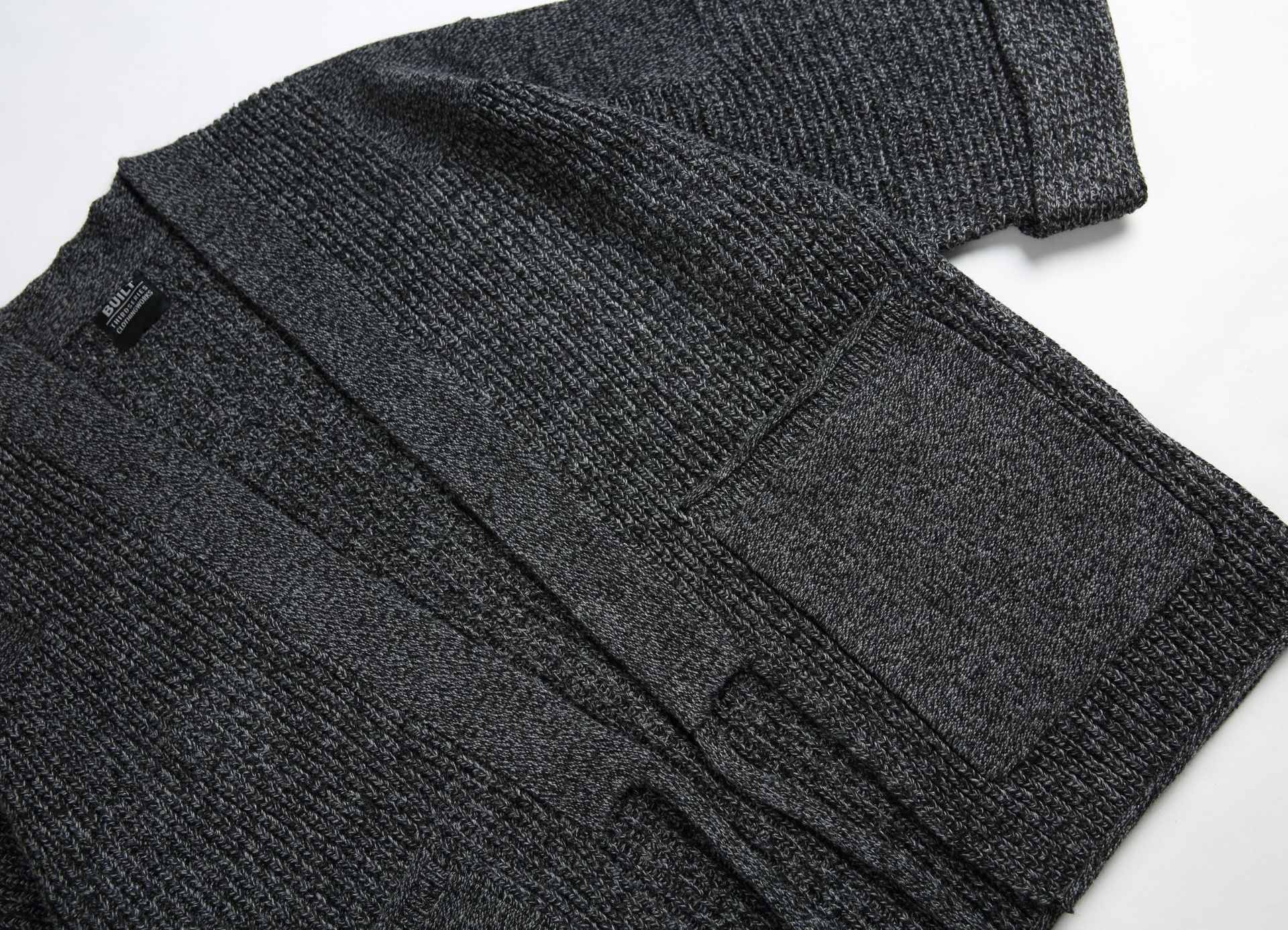 Cardigan de manga dolmán holgado liso de poliéster