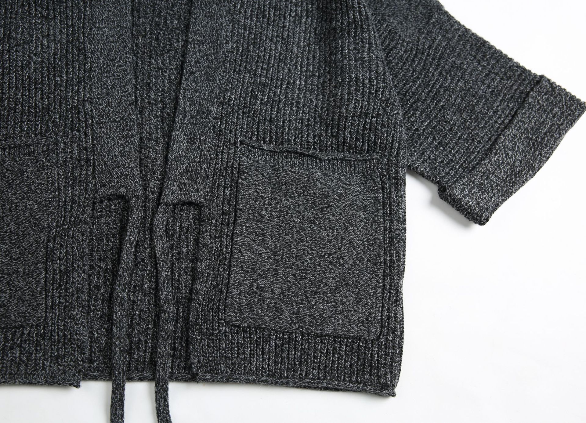 Cardigan de manga dolmán holgado liso de poliéster