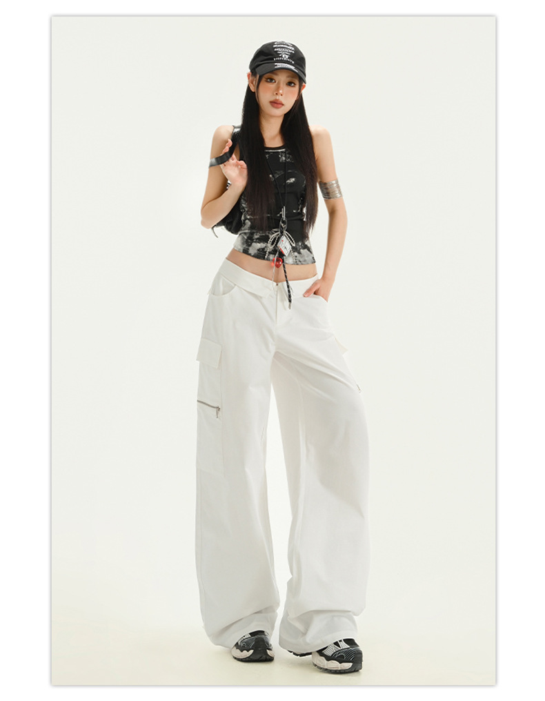 Pantalón de oficina color crema para mujer