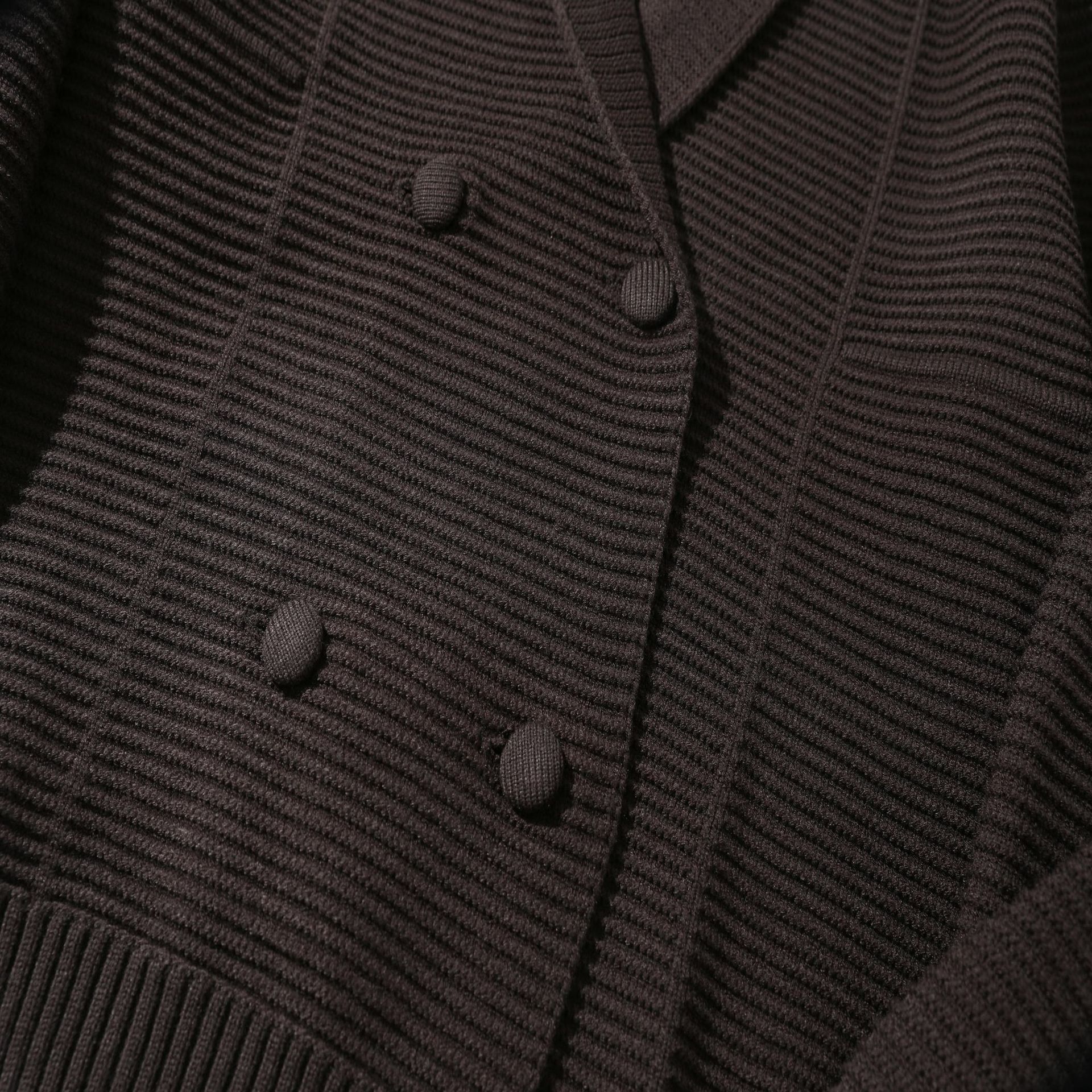 Cardigan oversized de manga larga de jacquard de nailon de ropa de trabajo japonesa
