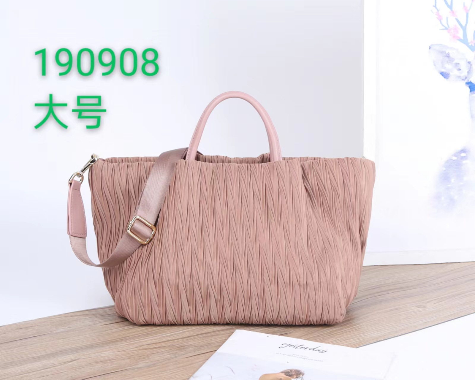 Bolso tote de nailon oversize para mujeres