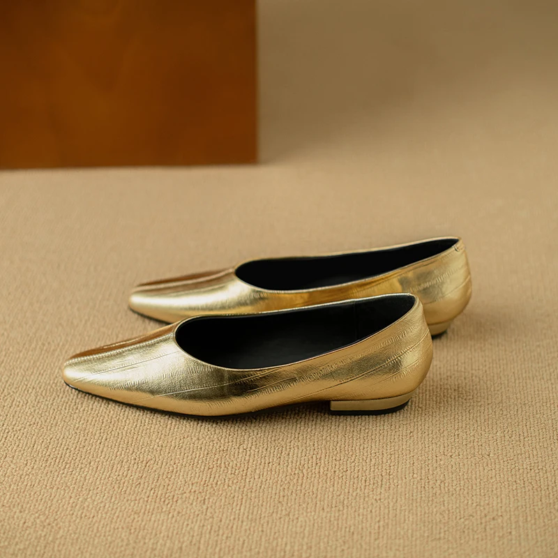 Zapato de salón clásico de piel de oveja para mujer