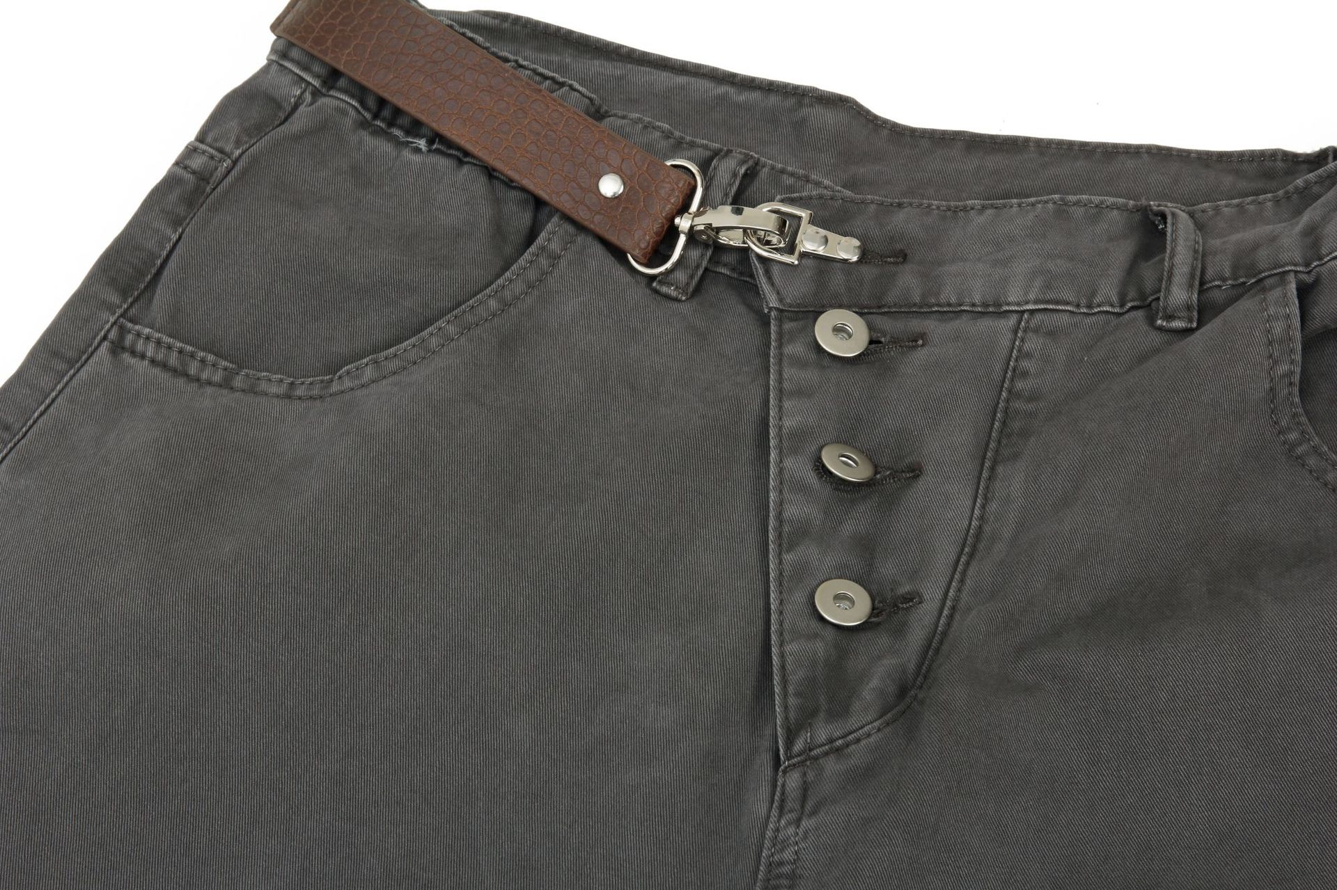 Vaqueros de algodón vintage asimétricos oversized para hombre