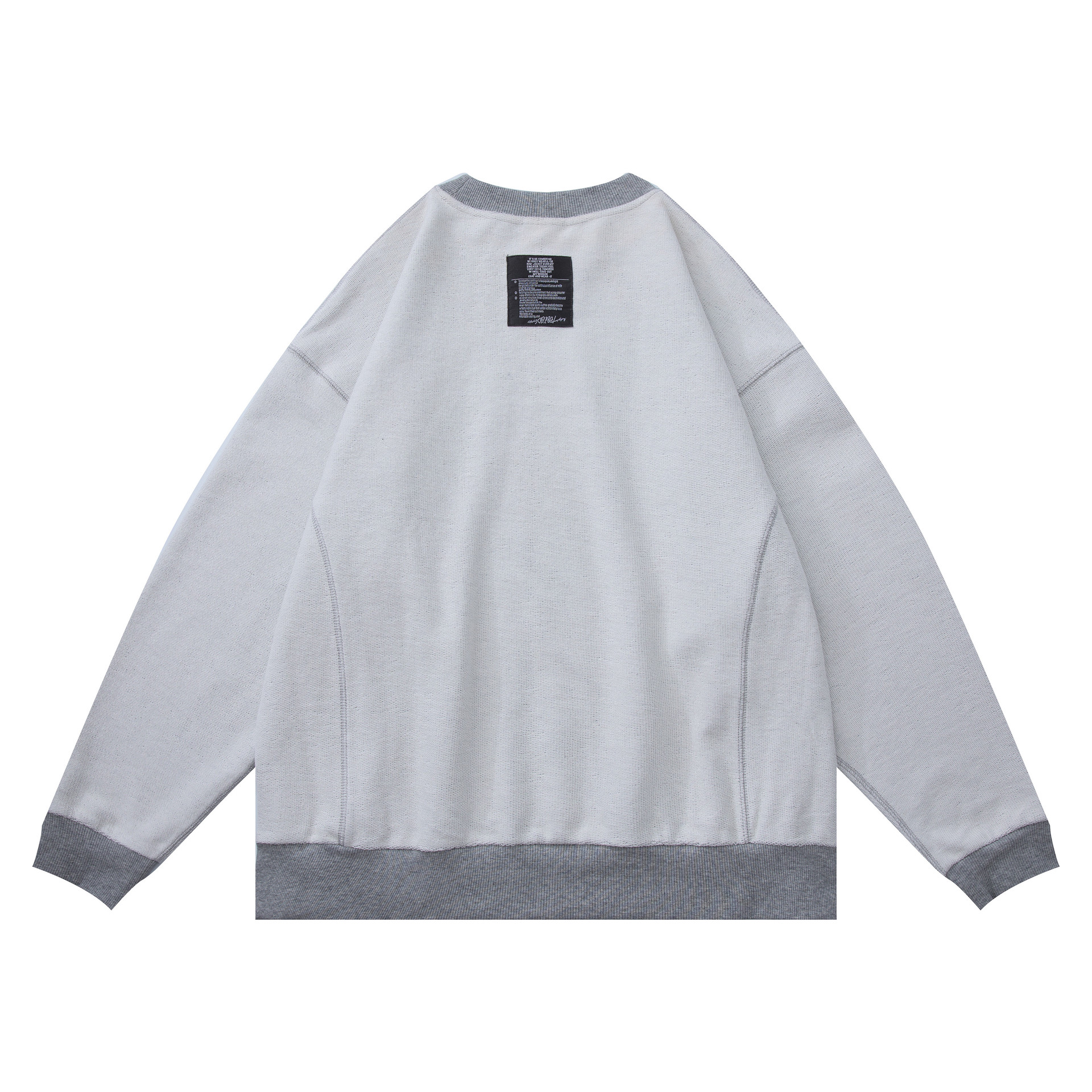 Sudadera con capucha oversize de mezcla de algodón con gráfico invertido y paneles de contraste