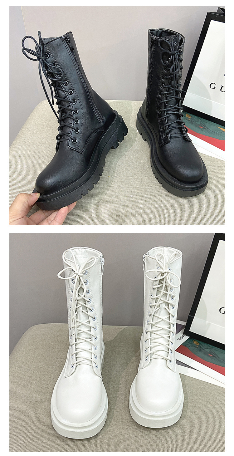 Botas de combate de plataforma altas para mujeres