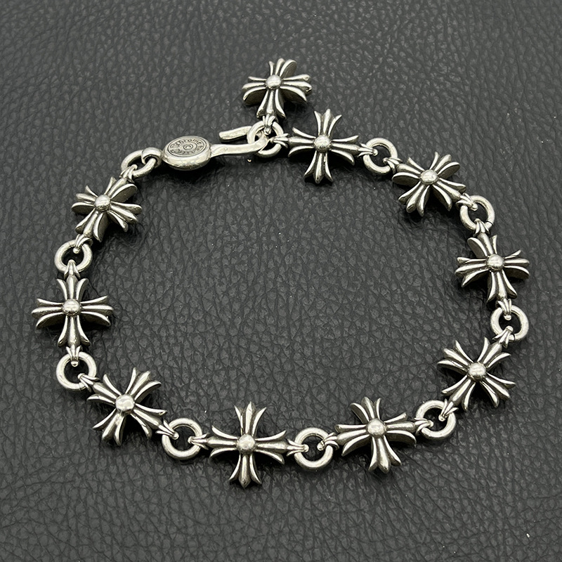 Pulsera retro de crucifijo de cobre