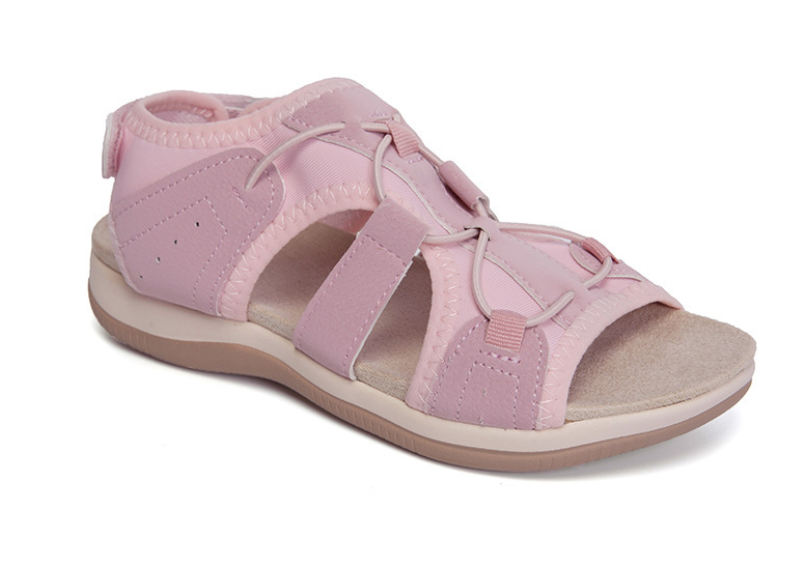 Sandalias de tacón bajo para mujer con ajuste ancho
