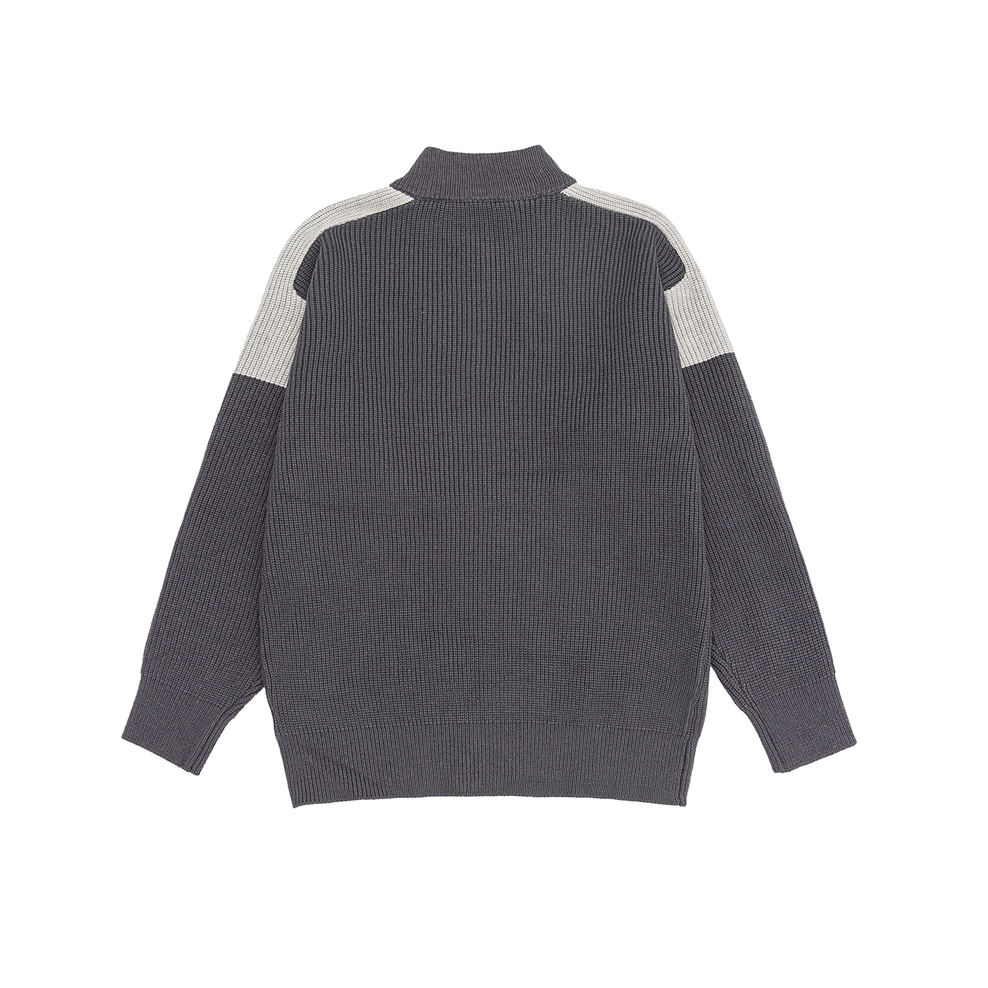 Suéter unisex de ajuste holgado con manga larga y cuello embudo