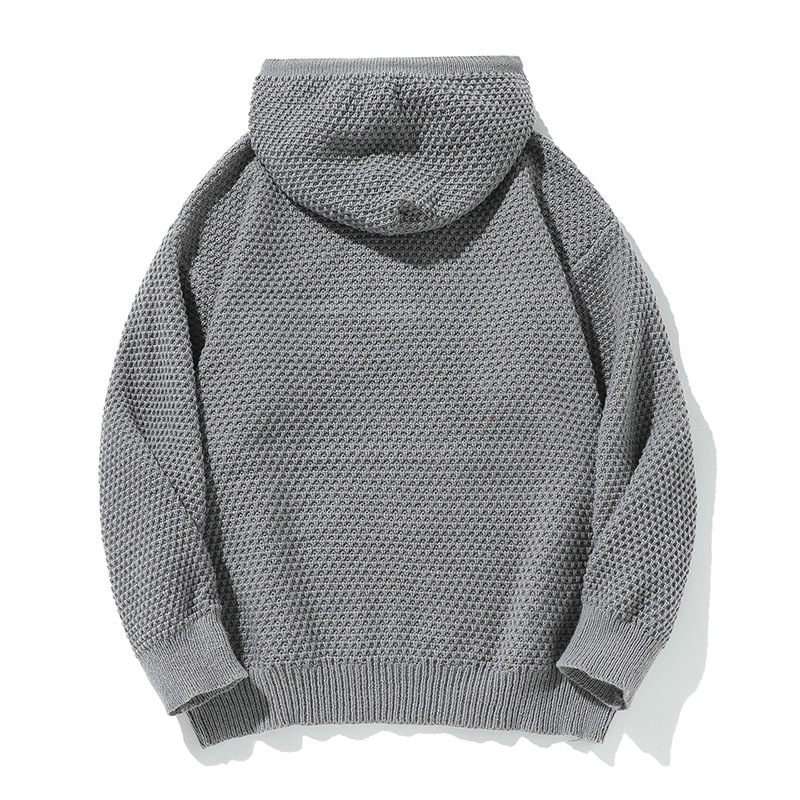 Sudadera con capucha y cremallera de cuarto de poliéster con ajuste holgado y estampado tropical