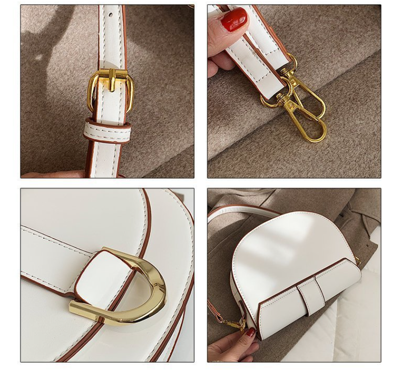 Mini bolso bandolera curvo de poliuretano