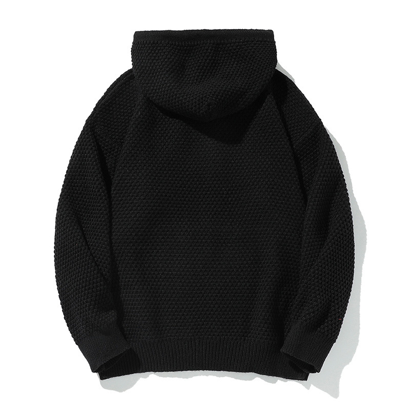 Sudadera con capucha y cremallera de cuarto de poliéster con ajuste holgado y estampado tropical