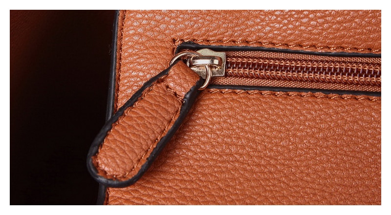 Bolso bandolera espacioso de poliuretano para damas