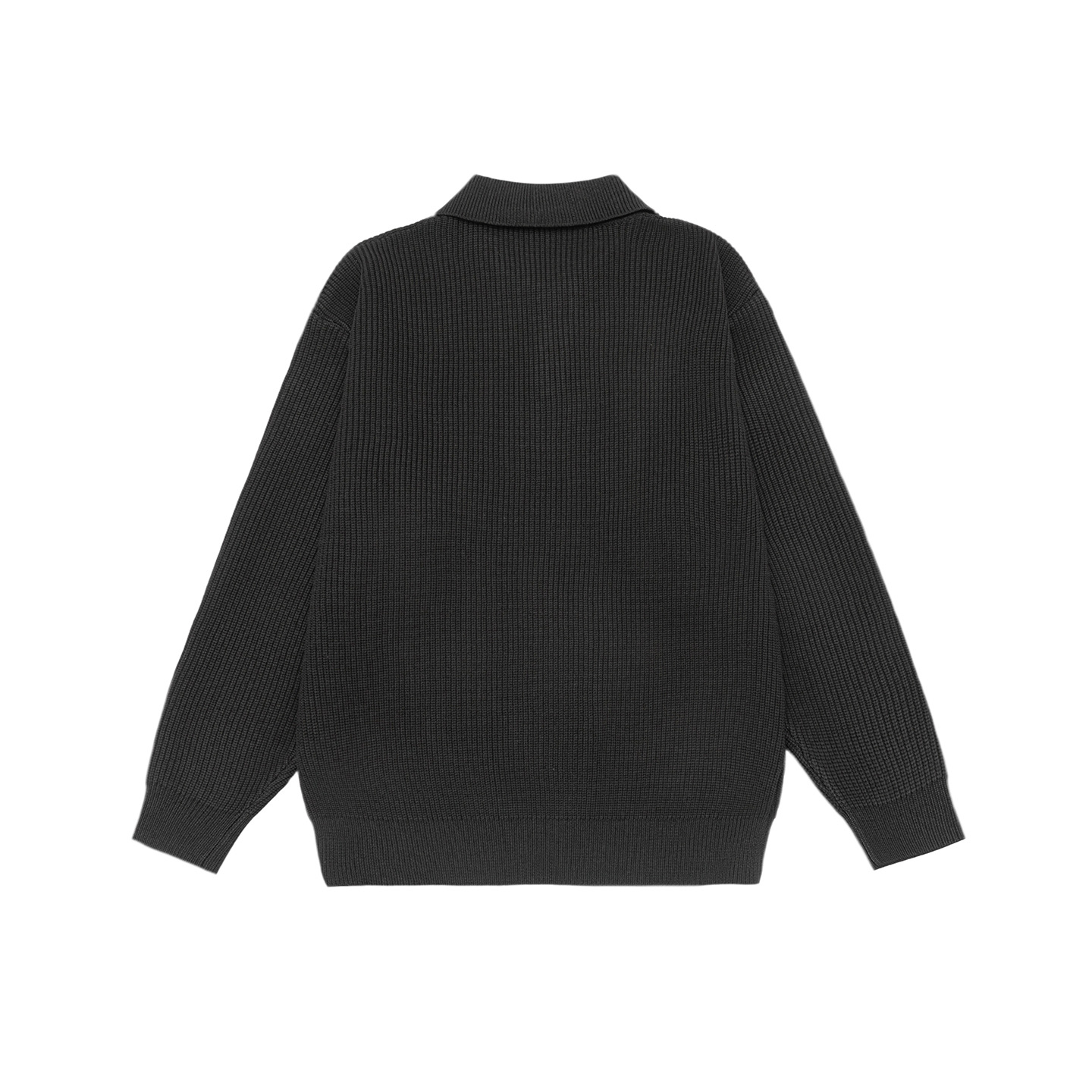 Suéter para hombre de poliéster liso con cuello redondo