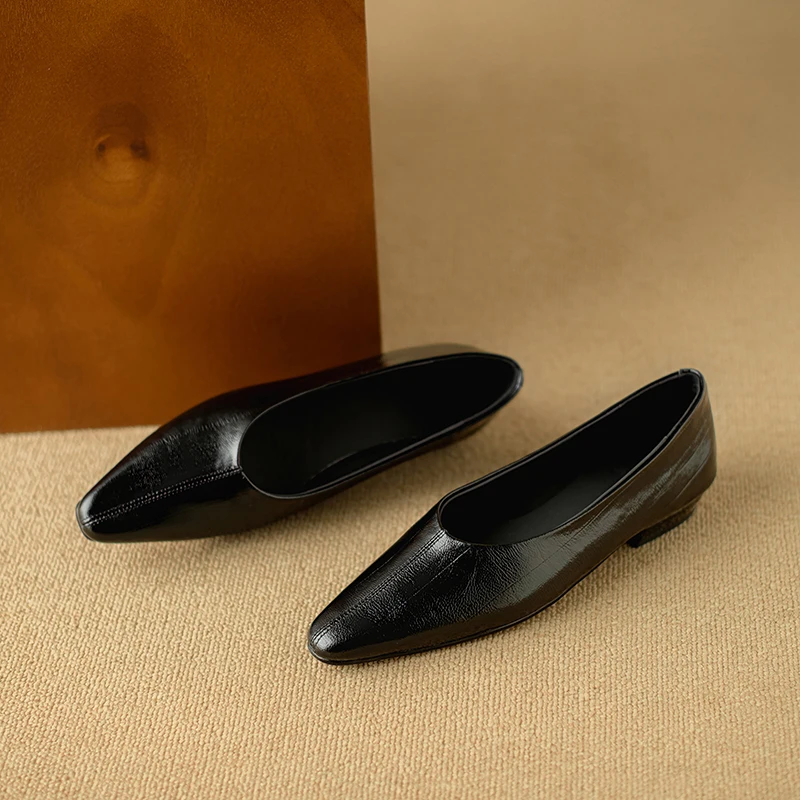 Zapato de salón clásico de piel de oveja para mujer