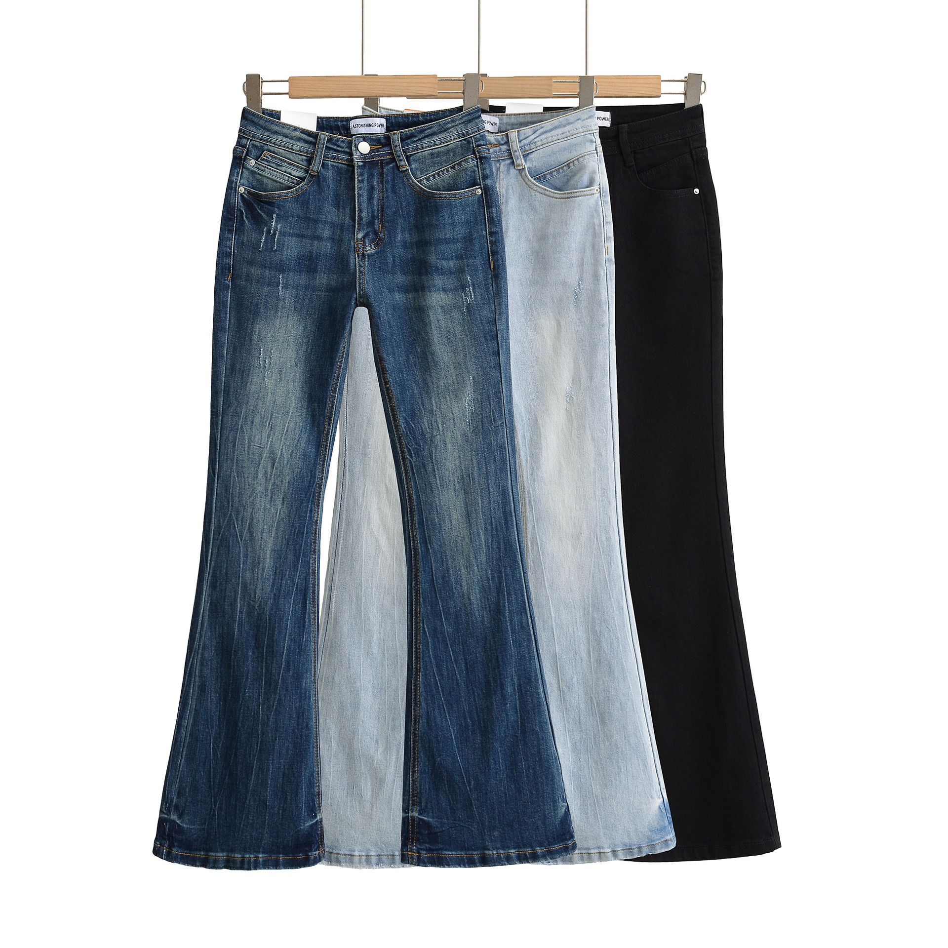 Pantalones skinny retro de cintura alta para niños