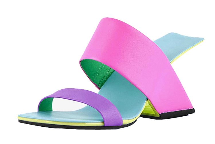 Pantuflas para mujer con bloque delantero de caja