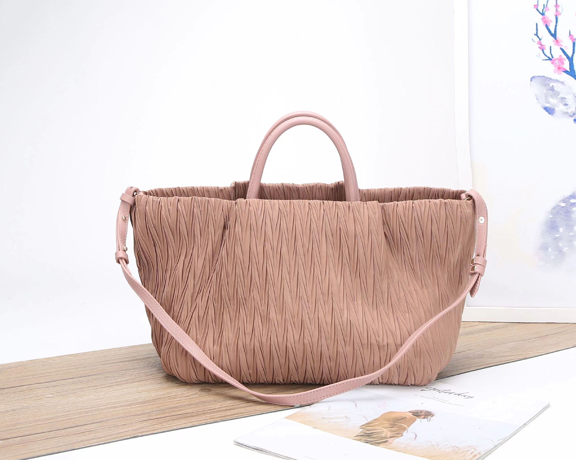 Bolso tote de nailon oversize para mujeres