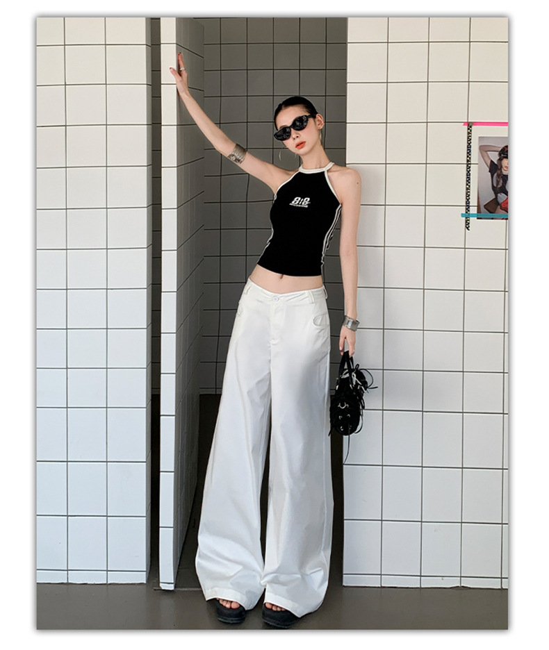 Pantalón Palazzo Maxi de cintura alta en marfil, fresco y ligero