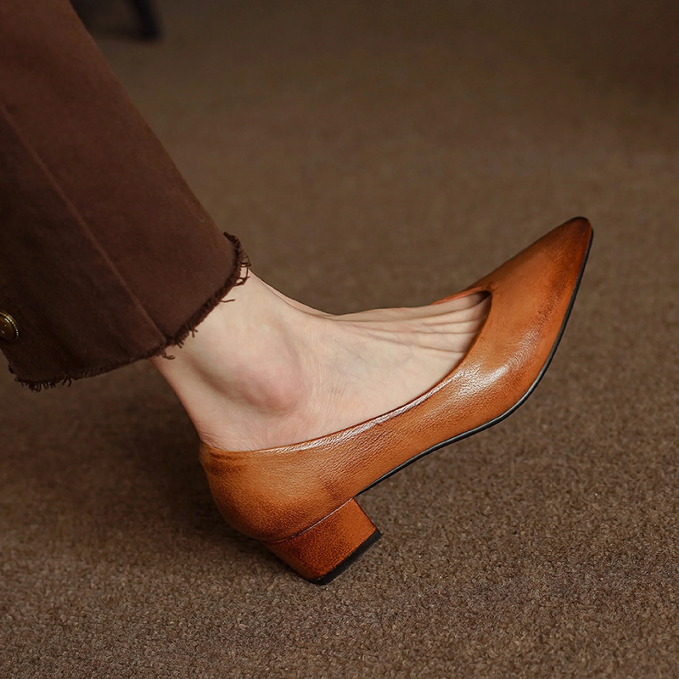 Zapatos de tacón bloque de vestir profesional para uso diario