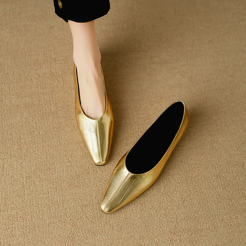 Zapato de salón clásico de piel de oveja para mujer