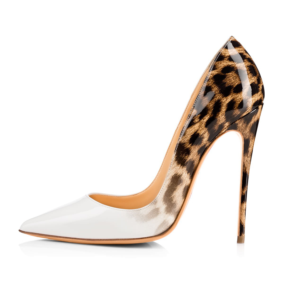 Tacones de marfil con degradado moteado