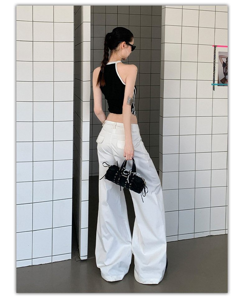 Pantalón Palazzo Maxi de cintura alta en marfil, fresco y ligero