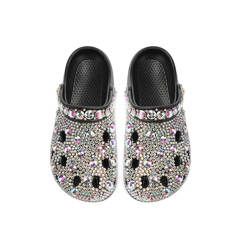 Mujeres mules costeras con adornos de cristal