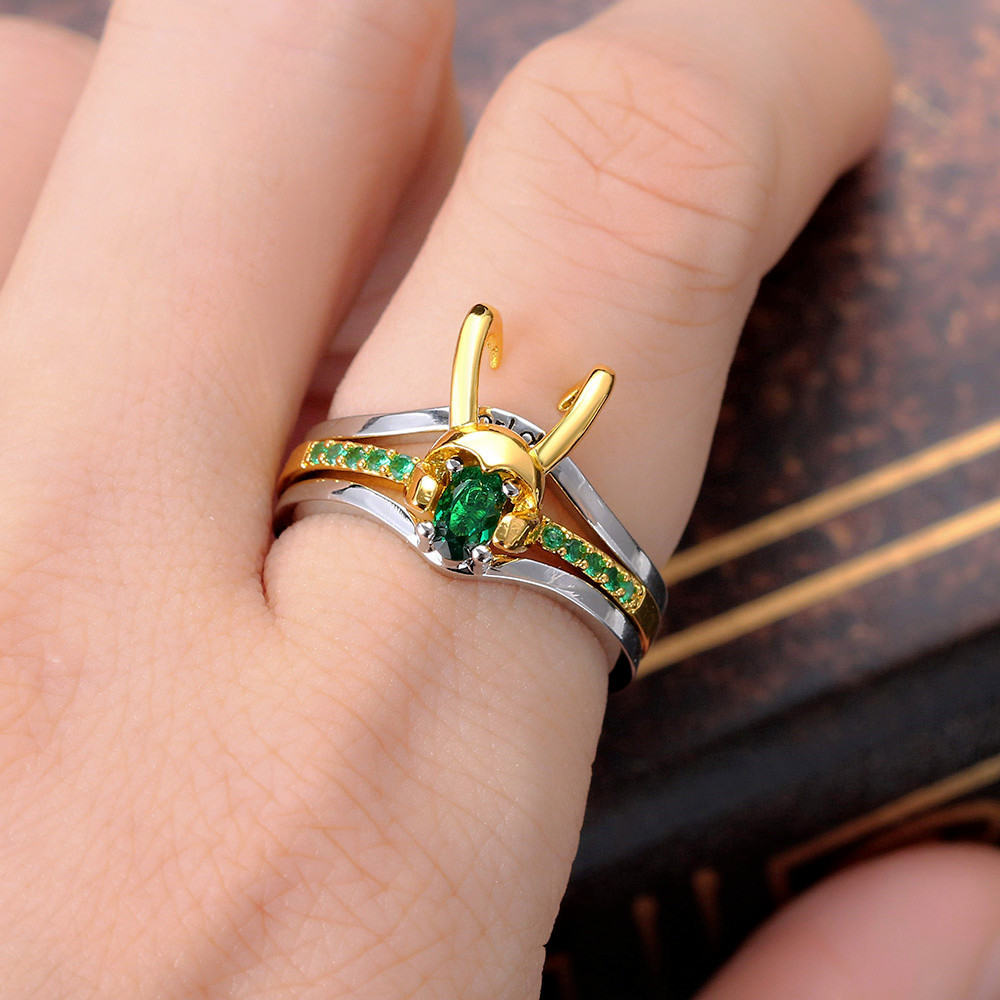 Anillo de Armadura de Tres Capas Apiladas