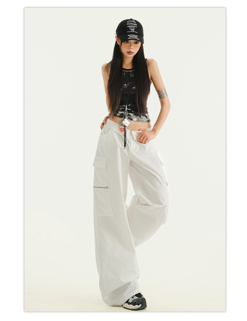 Pantalón de oficina color crema para mujer